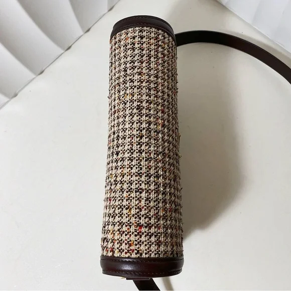 YSL Saint Laurent Tweed & Leather Solferino Shoulder Bag - Picture 5 of 11